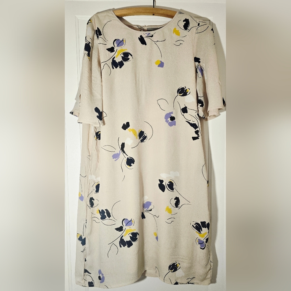 VERO MODA - Floral Print Cream Dress